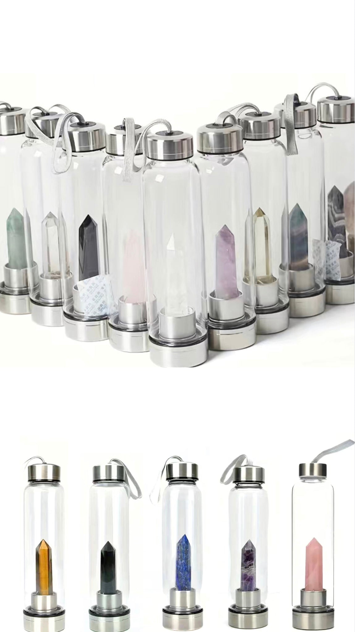 Energy Crystal Tower Bottles
